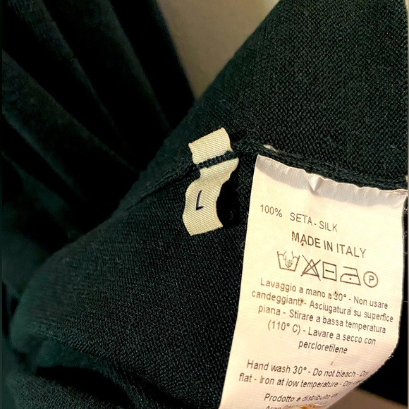 GUCCI Red & Green Silk Colorblock Cardigan Blazer Sweater w/ Hanger Large - Picture 7 of 10